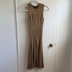 Ralph Lauren Gold Midi Dress Cruise Collection